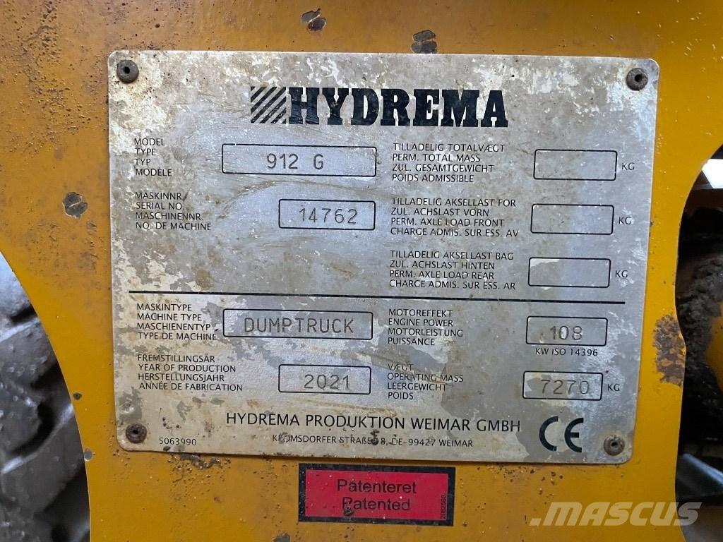 Hydrema 912 G Dumpperit