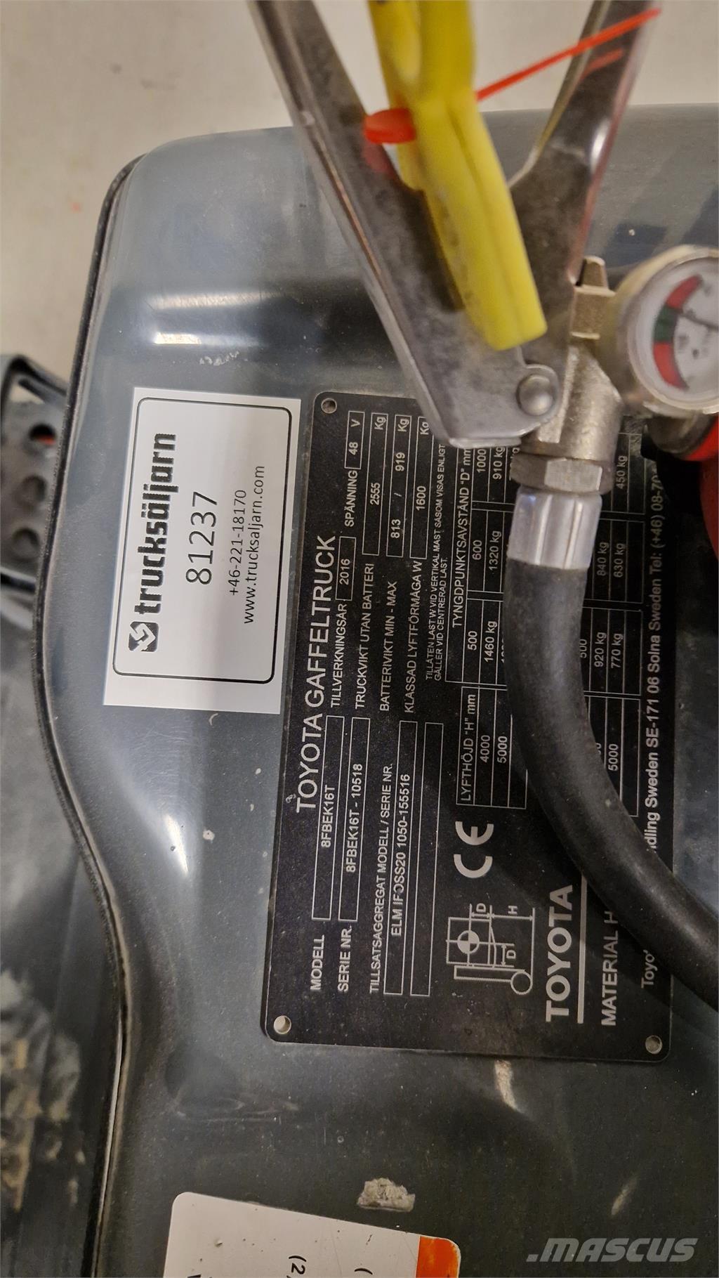 Toyota 8FBEK16T Sähkötrukit