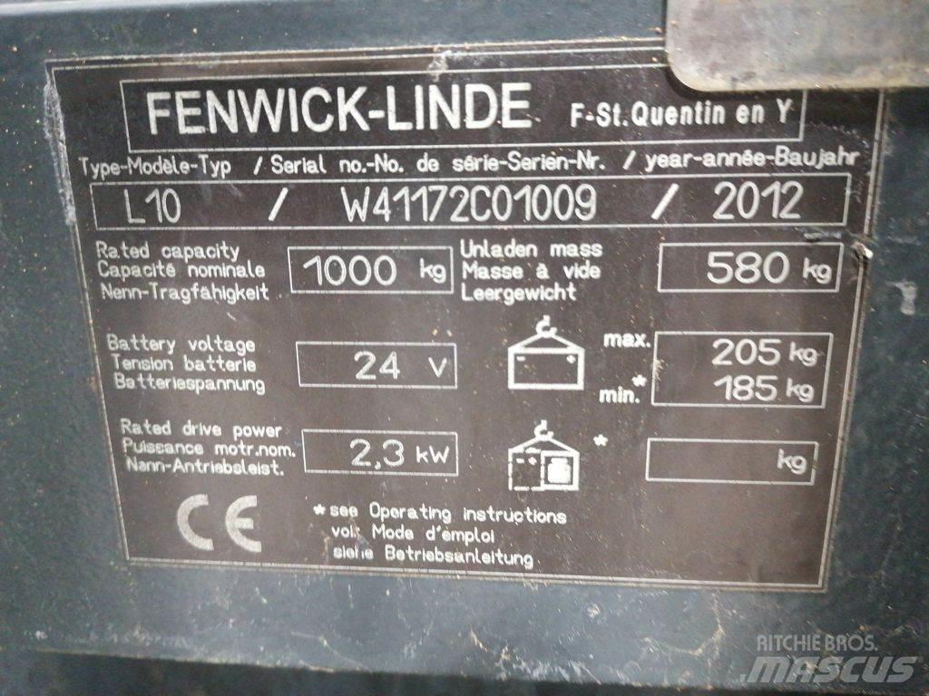 Linde L10 Käyden ajettavat pinoamistrukit