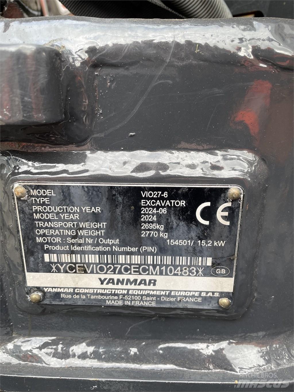 Yanmar Vio 27 Minikaivukoneet < 7t