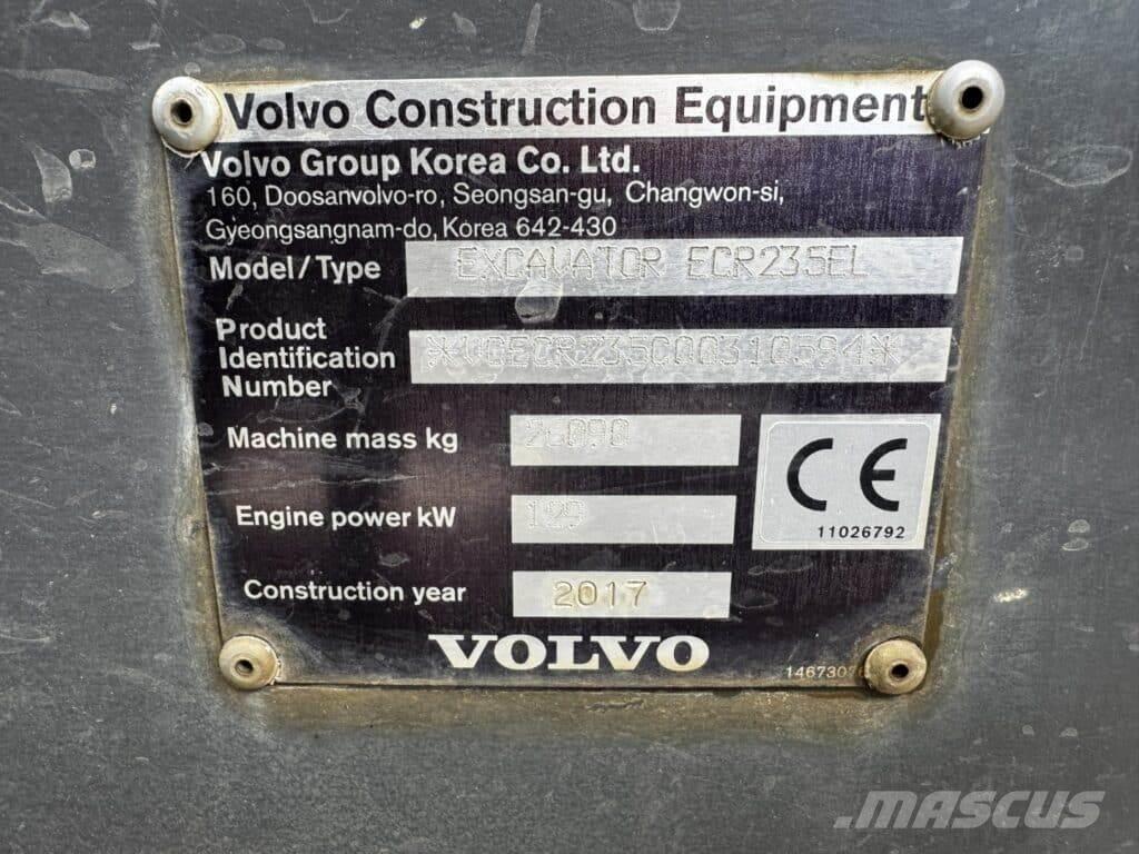 Volvo ECR235EL Telakaivukoneet