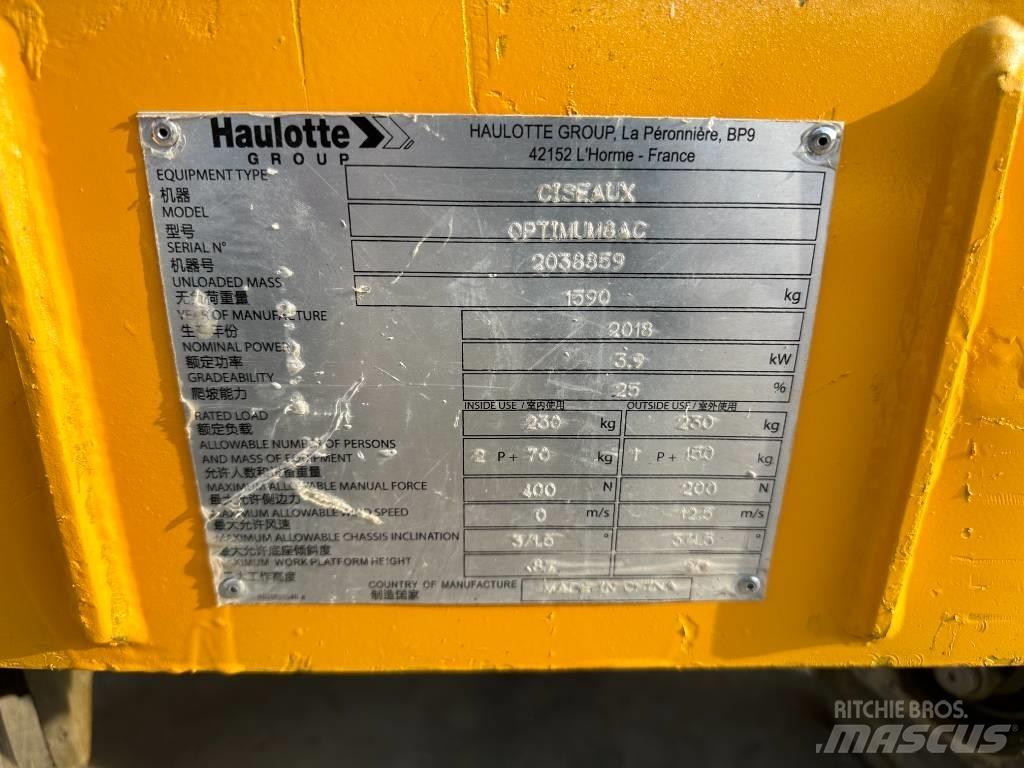 Haulotte OPTIMUM 8 Saksilavat