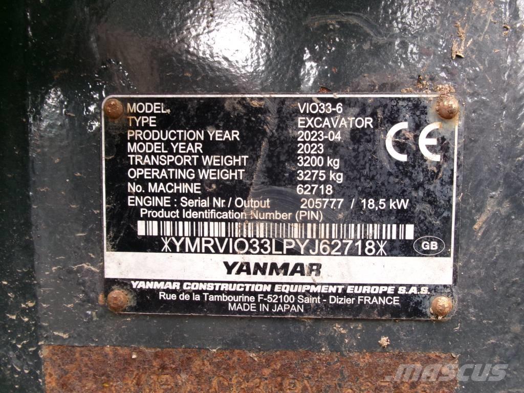 Yanmar Vio 33 Minikaivukoneet < 7t