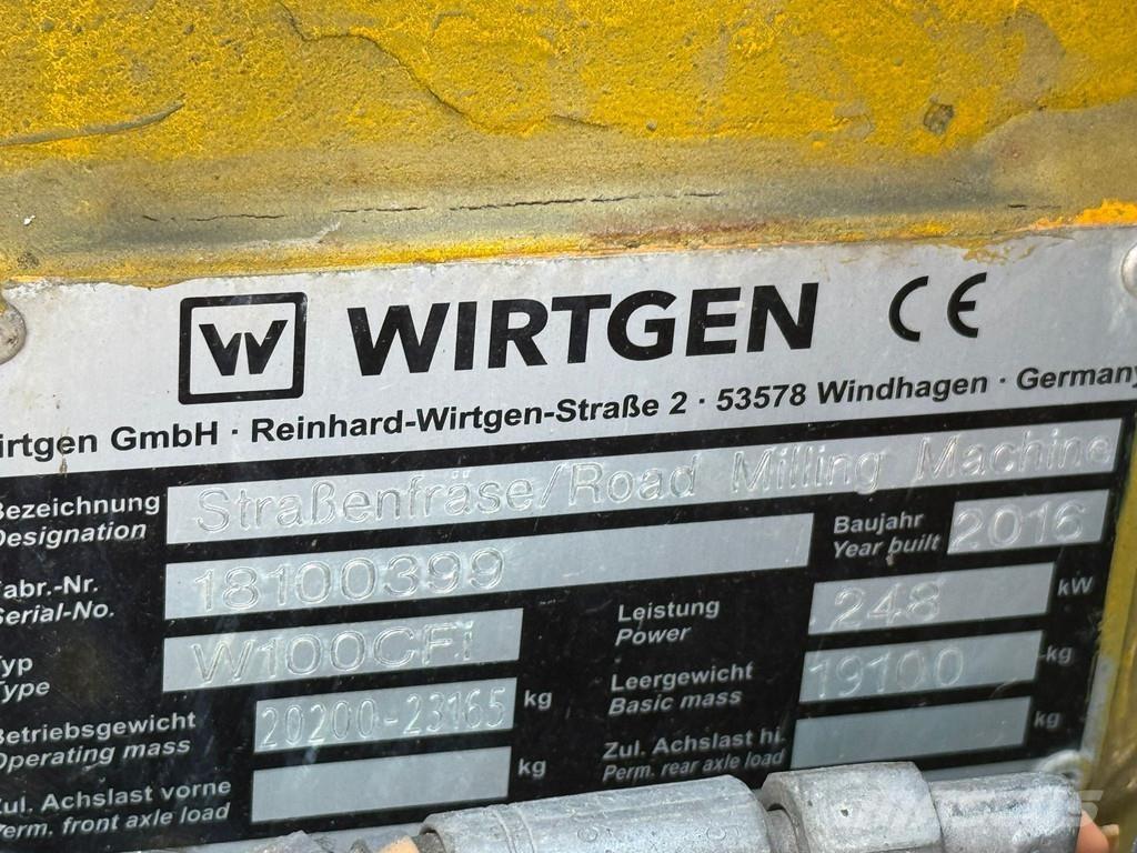 Wirtgen W100CFI Kylmäasfalttikoneet