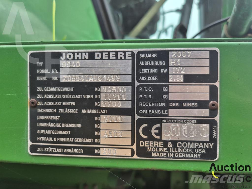 John Deere 9540 Leikkuupuimurit