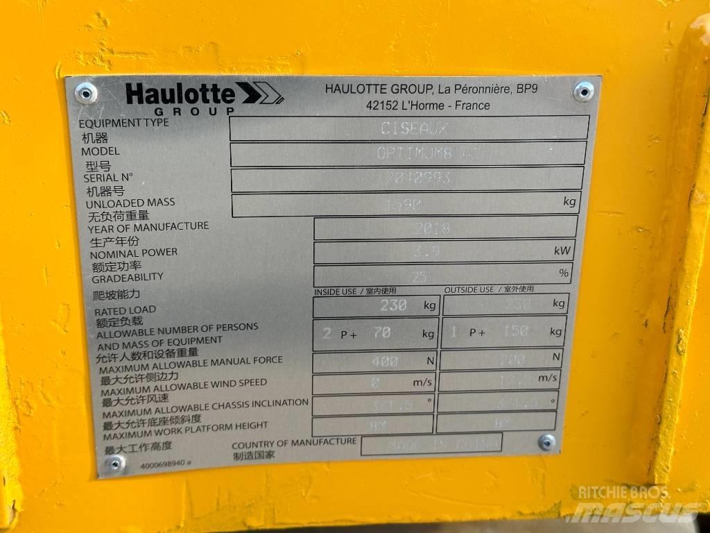 Haulotte OPTIMUM 8 Saksilavat