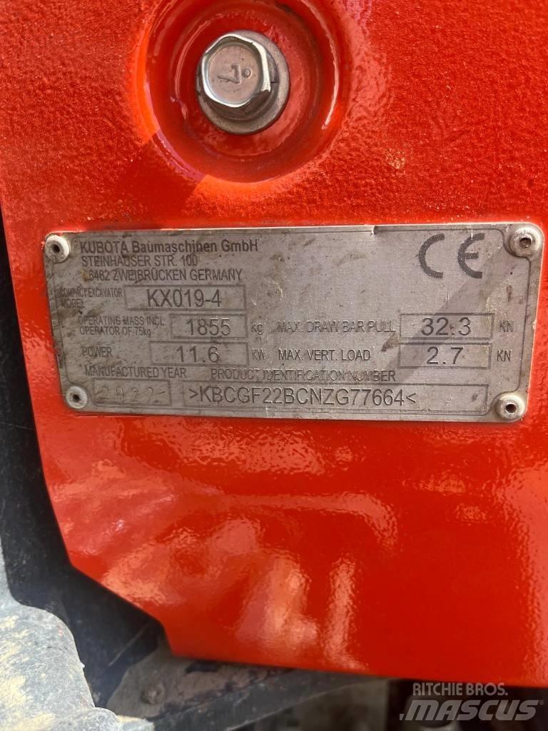 Kubota KX 019-4 Minikaivukoneet < 7t