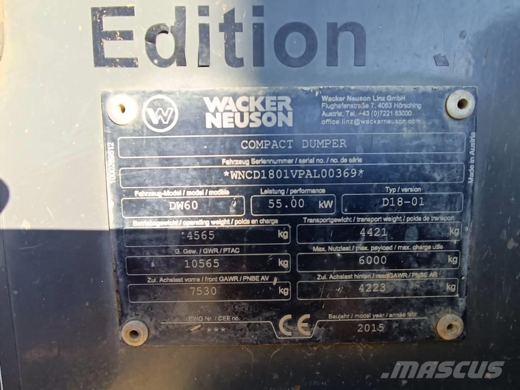 Wacker Neuson DW 60 Minidumpperit