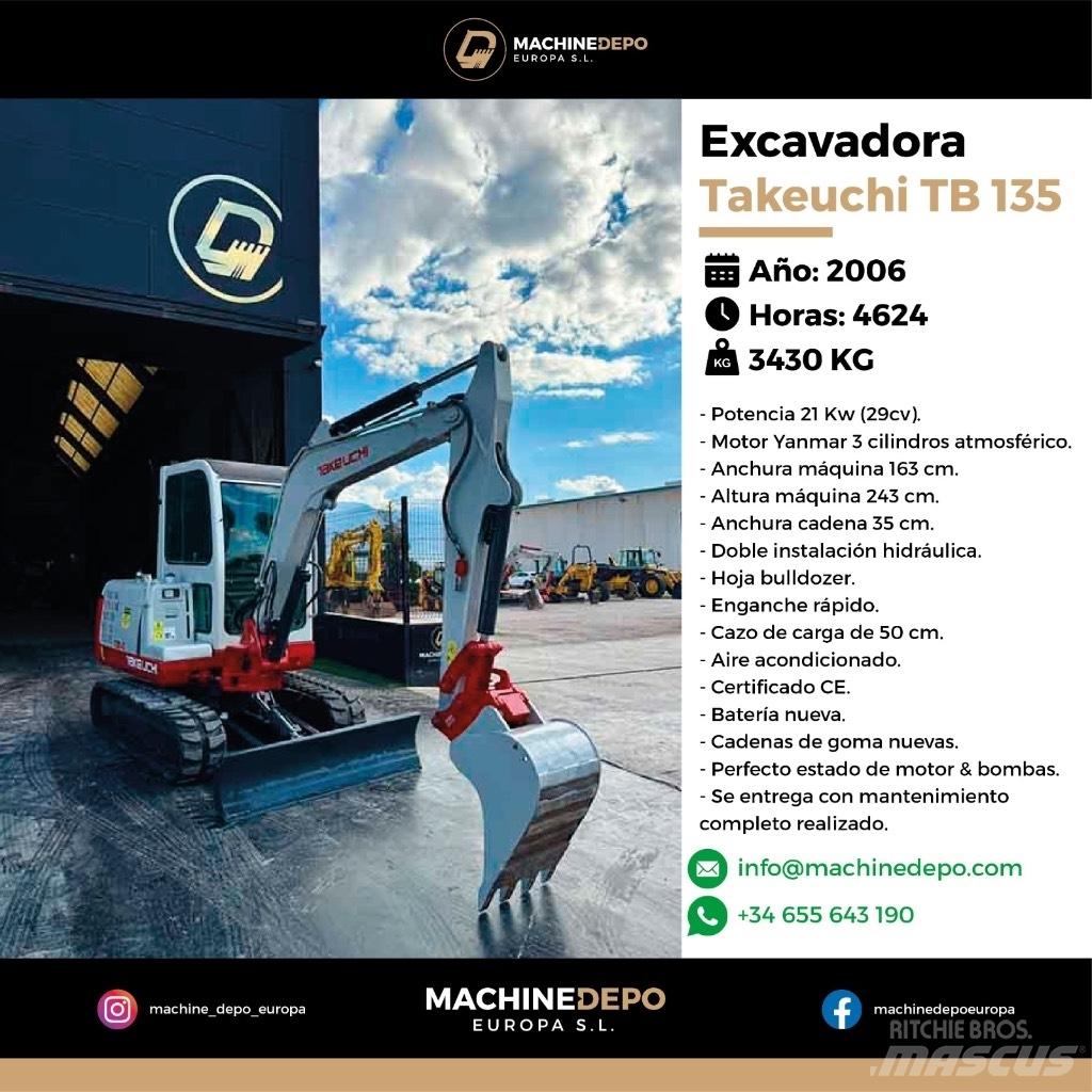 Takeuchi TB 135 Minikaivukoneet < 7t