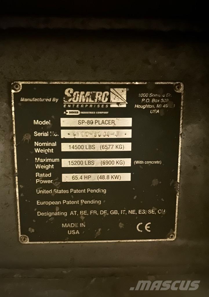 Somero SP-80 (#1105) Lisävarusteet