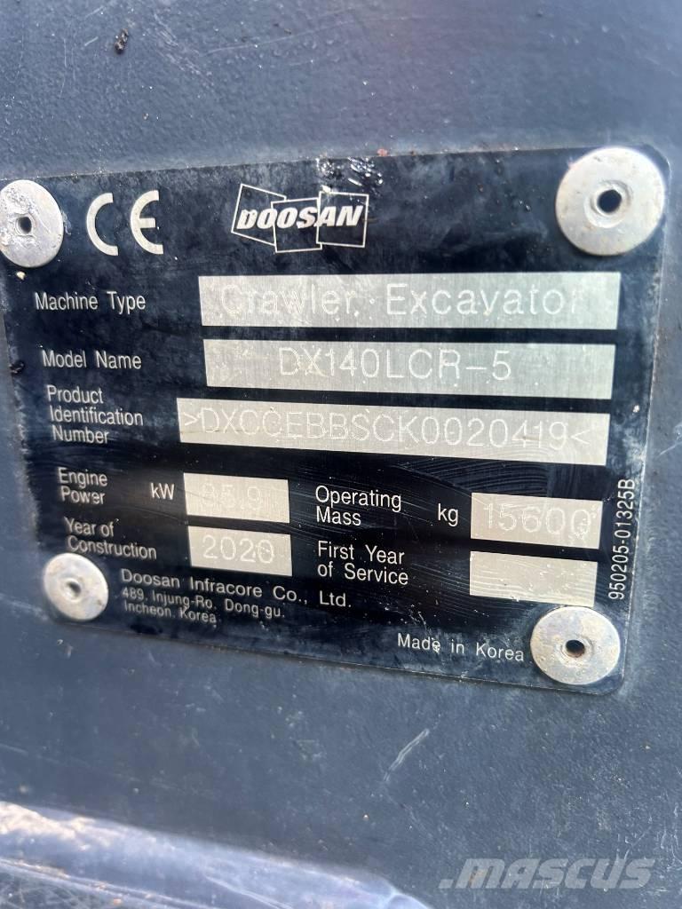 Doosan DX140LCR-5 Telakaivukoneet