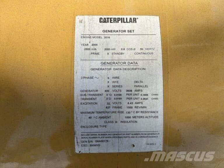 CAT SR4 - 827 frame Muut generaattorit