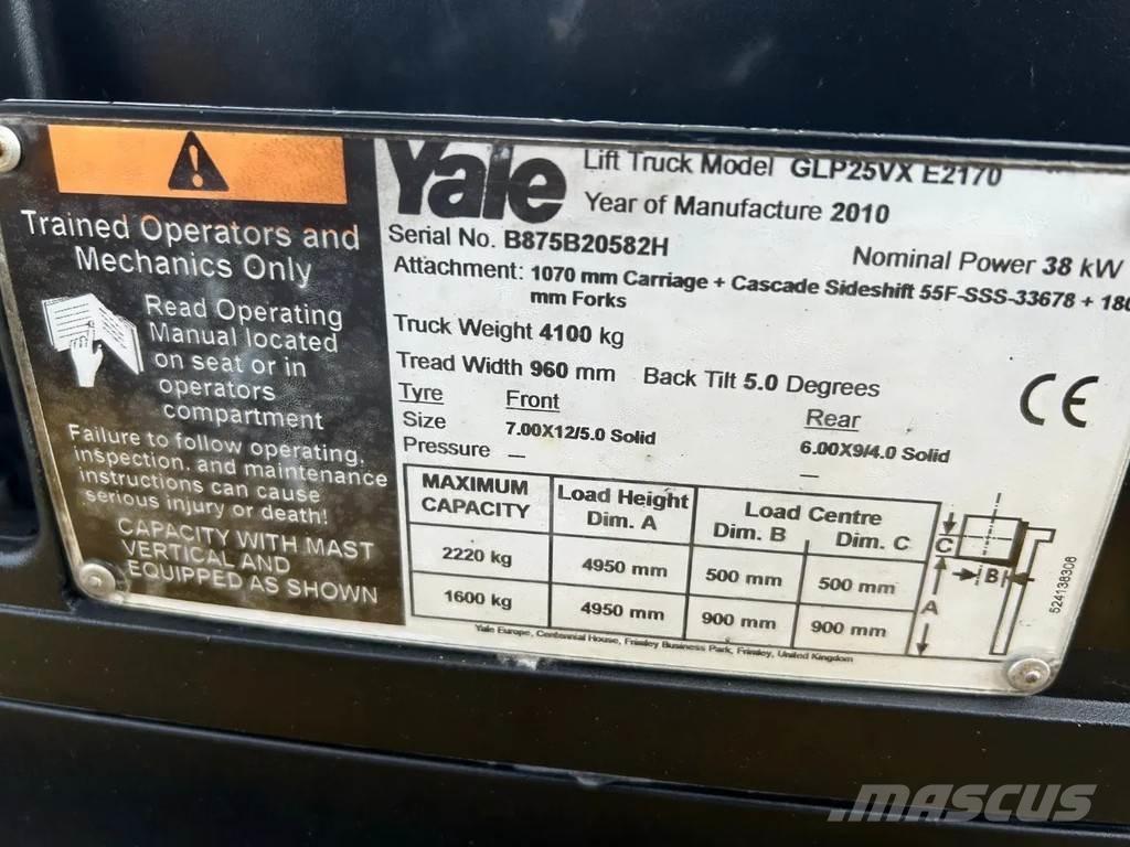 Yale 2.5 Heftruck Nestekaasutrukit