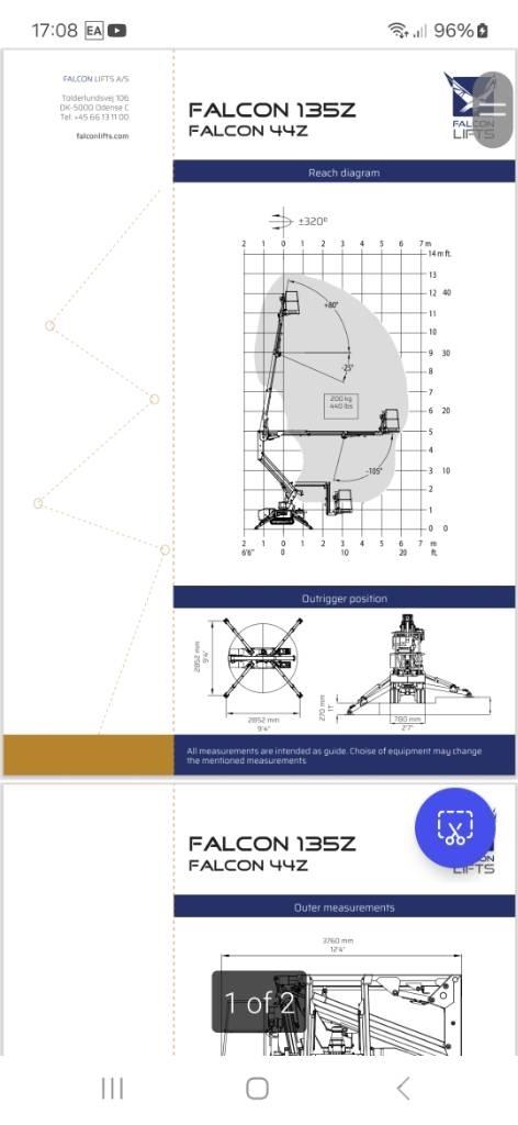 Falcon Z135 Muut henkilönosturit