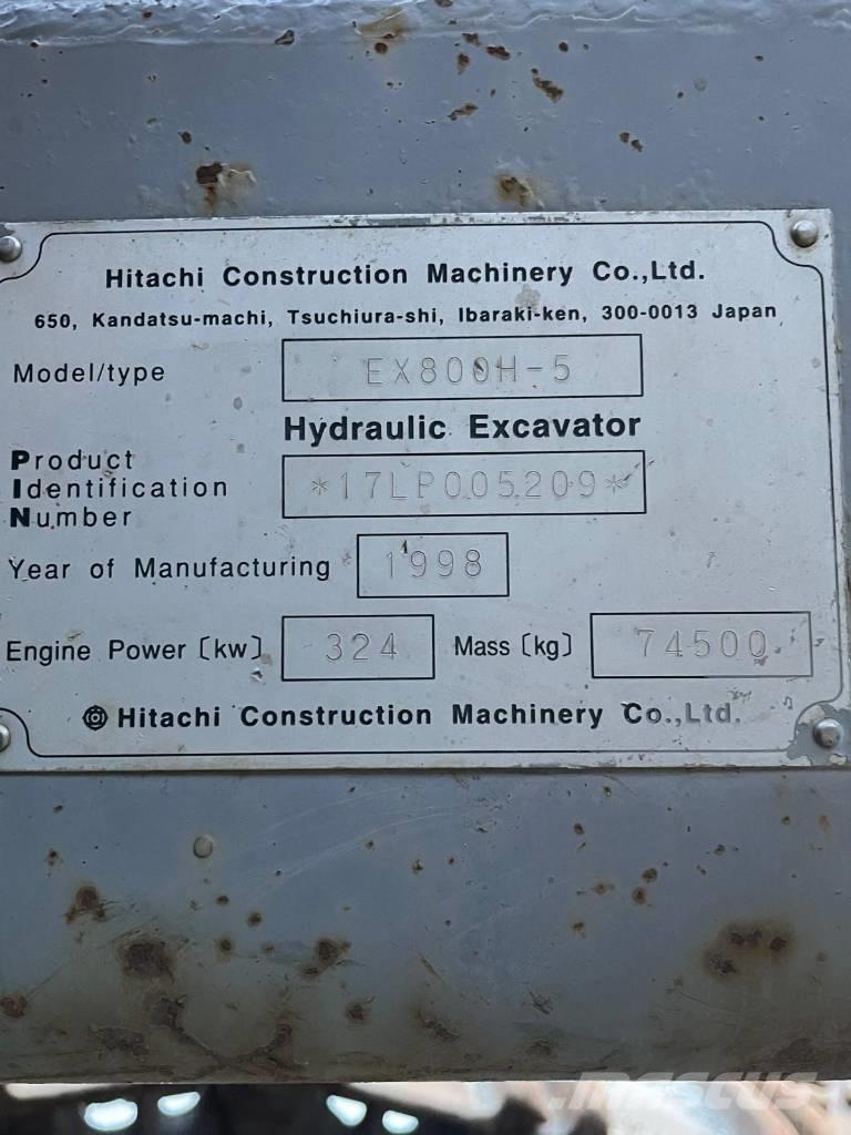 Hitachi EX 800 H-5 Telakaivukoneet