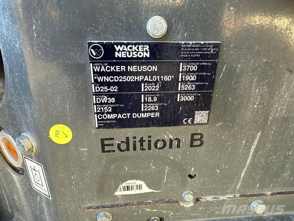 Wacker Neuson DW30 Minidumpperit