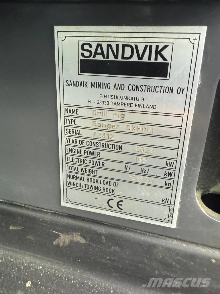 Sandvik DX 800I Avolouhintaporauslaitteet