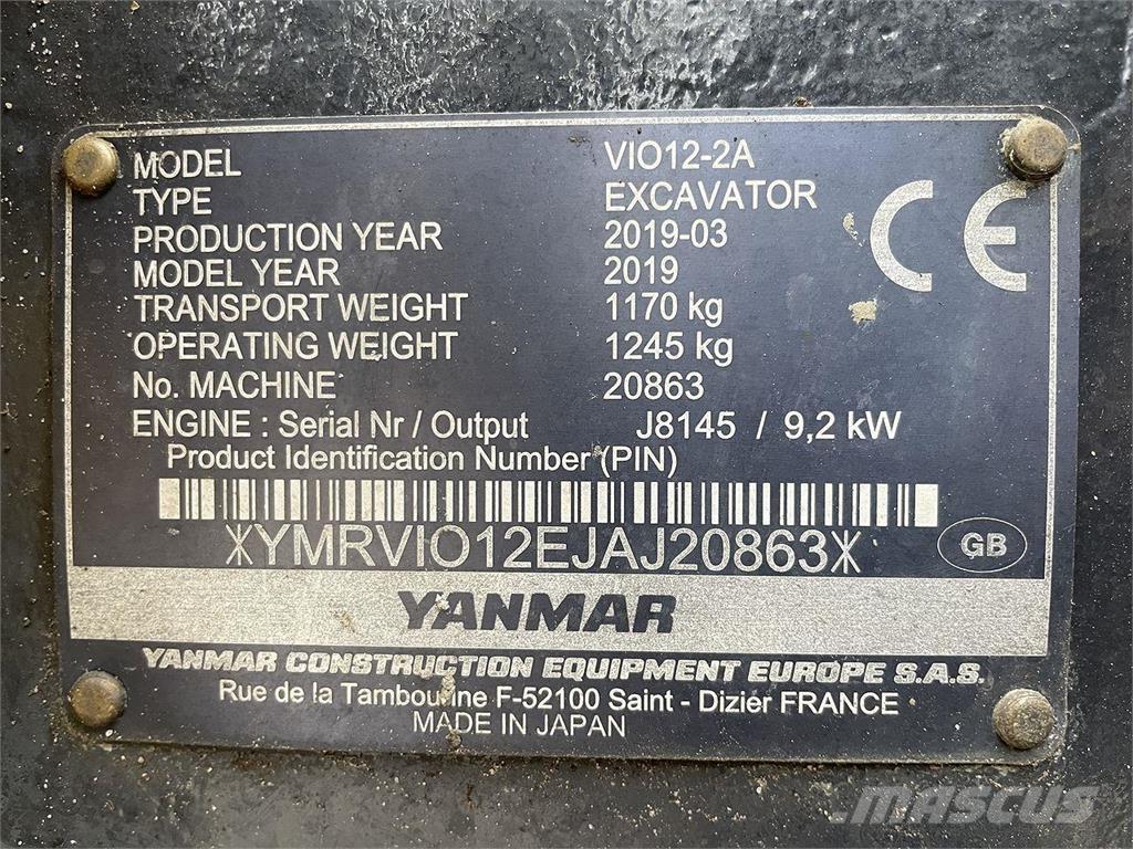 Yanmar VIO12 Pyöräkaivukoneet