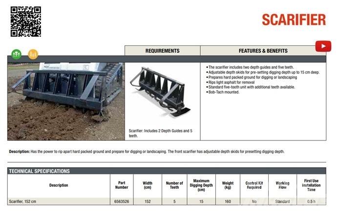 Bobcat Scarifier Muut ympäristökoneet