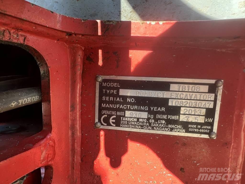 Takeuchi TB108 Minikaivukoneet < 7t