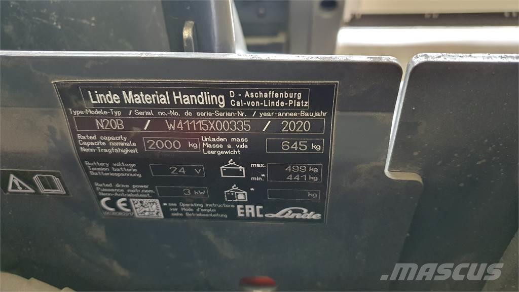 Linde N20B Matalakeräilytrukit