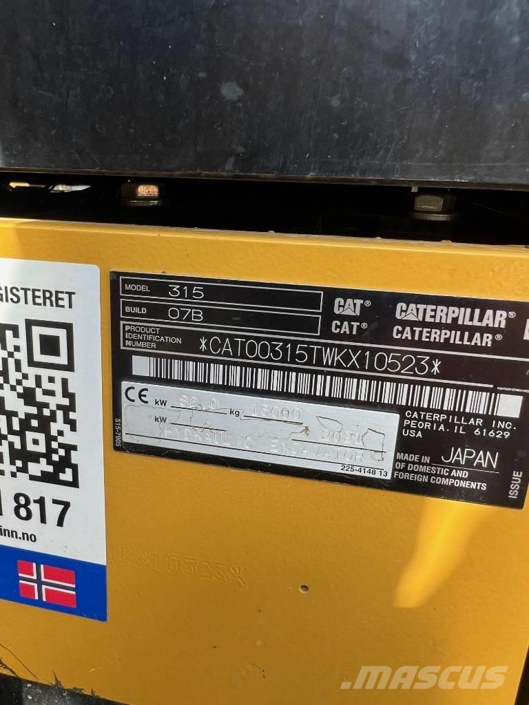 CAT 315 Telakaivukoneet