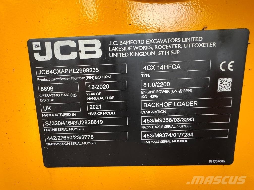 JCB 4 CX 14 Kaivurikuormaajat
