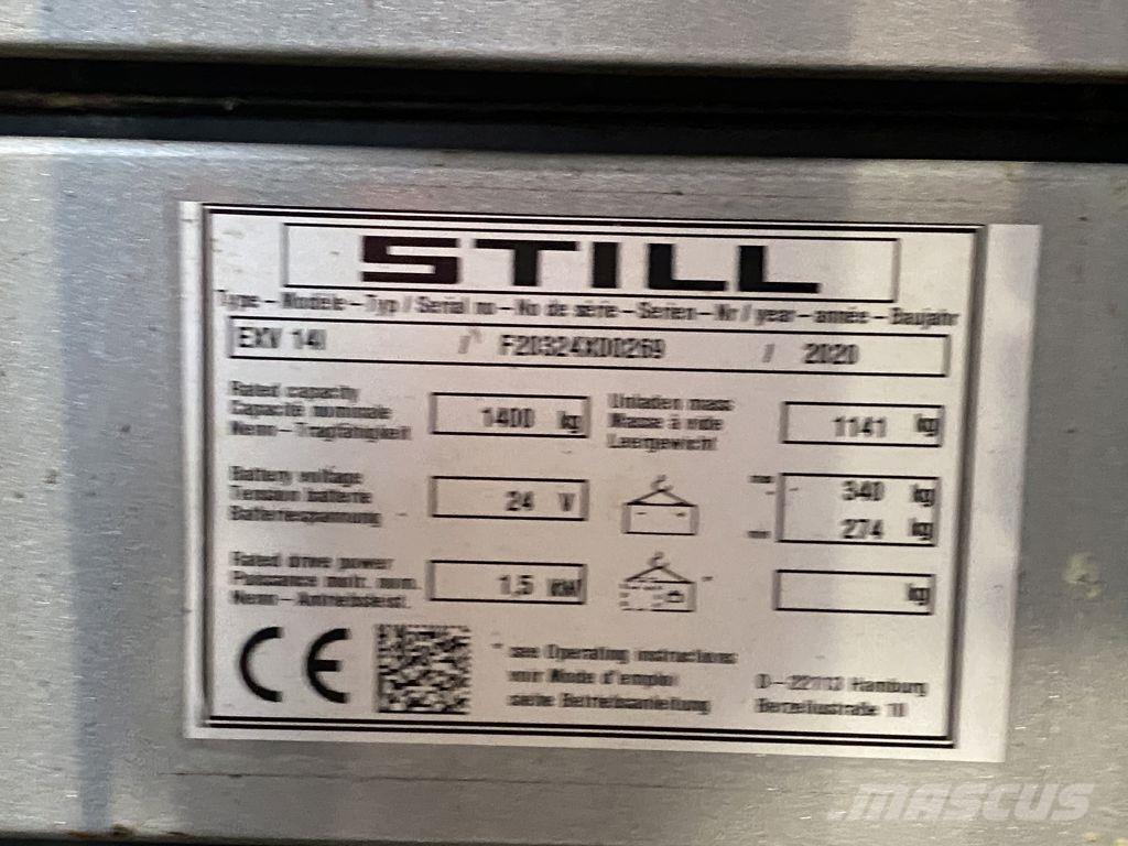 Still EXV14I Käyden ajettavat pinoamistrukit
