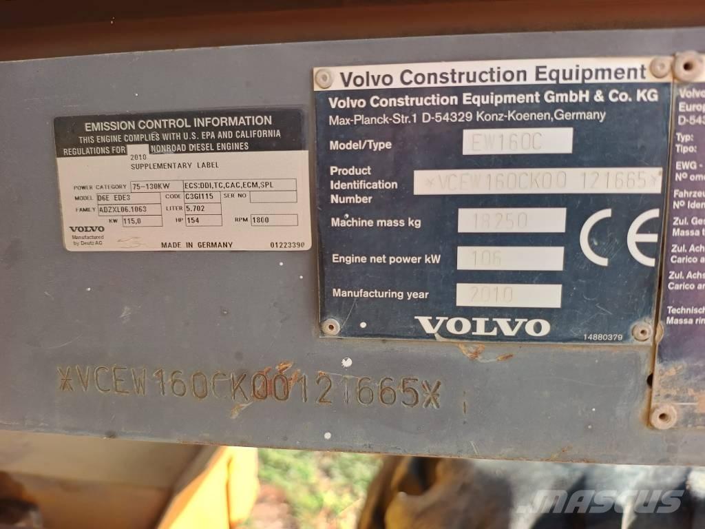 Volvo EW 160 C Pyöräkaivukoneet