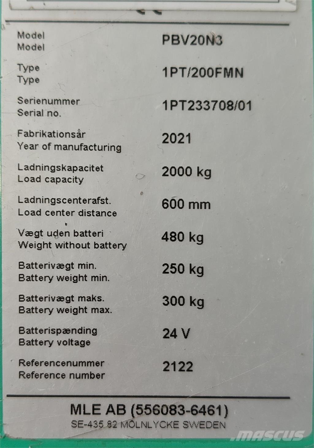 Mitsubishi PBV20N3 Lavatrukit