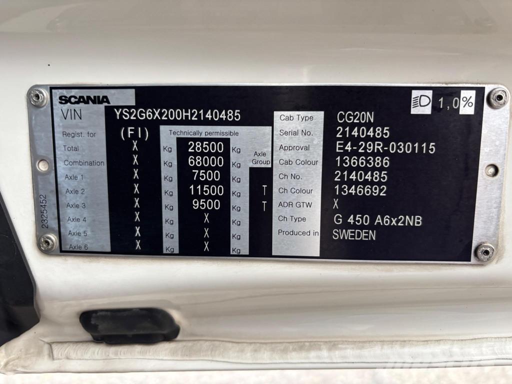 Scania G450 6x2 Vetopöytäautot