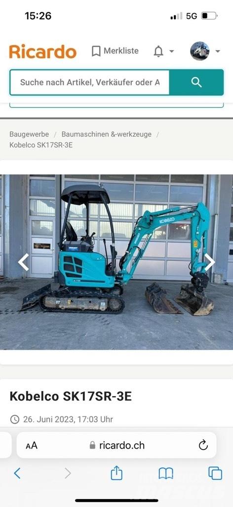 Kobelco SK17SR-3E Minikaivukoneet < 7t