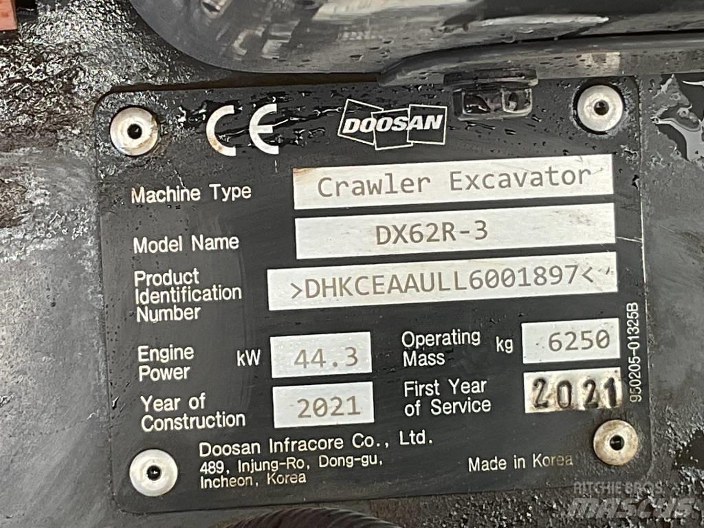 Doosan DX 62 R-3 Minikaivukoneet < 7t