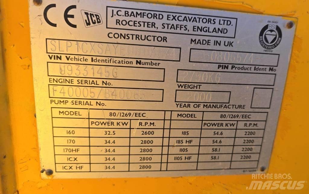 JCB 1 CX Kaivurikuormaajat