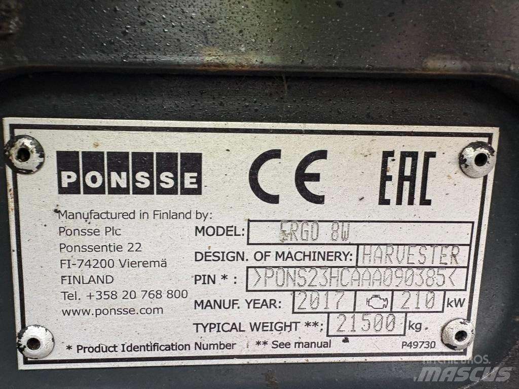 Ponsse Ergo 8W Harvesterit