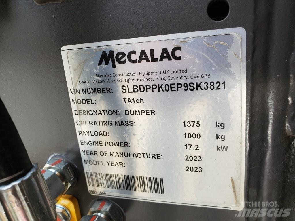 Mecalac TA1EH Minidumpperit