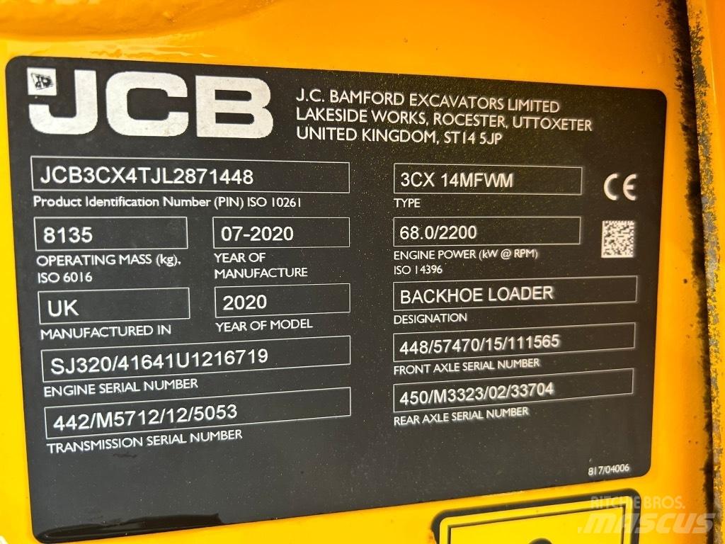 JCB 3CX Air Con Kaivurikuormaajat