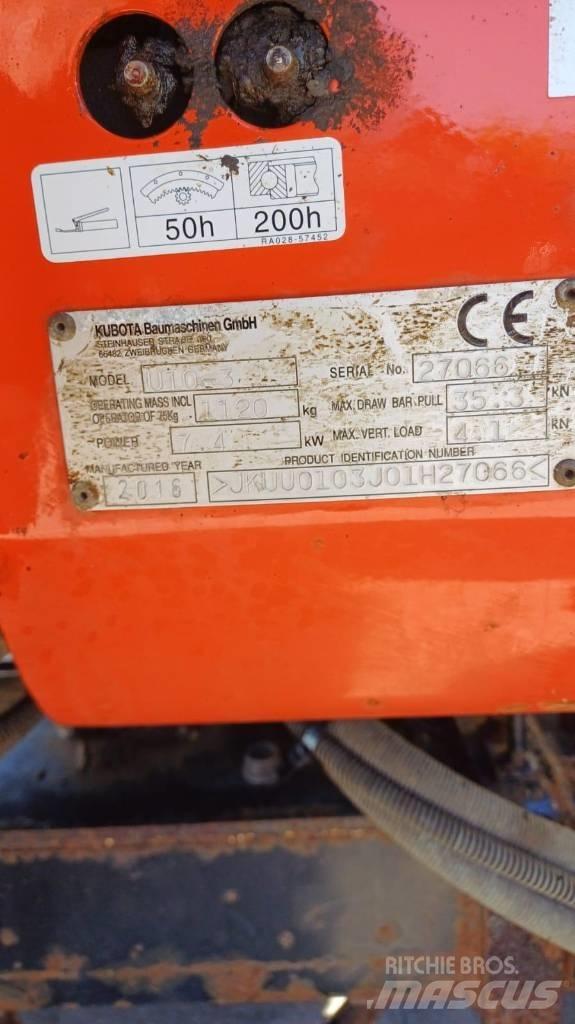 Kubota U10-3 Minikaivukoneet < 7t