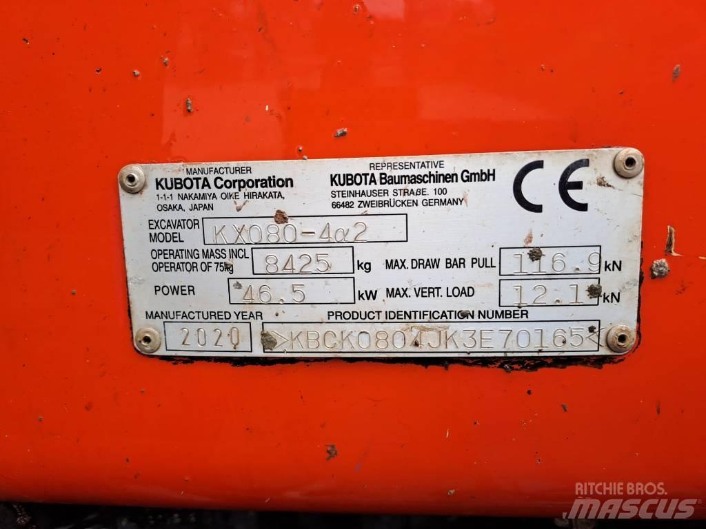 Kubota KX 080-4 Midikaivukoneet 7t - 12t