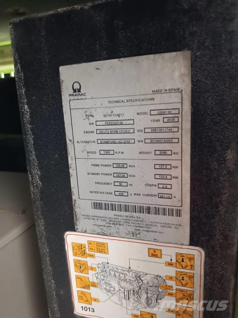 Pramac GSW 160 Dieselgeneraattorit