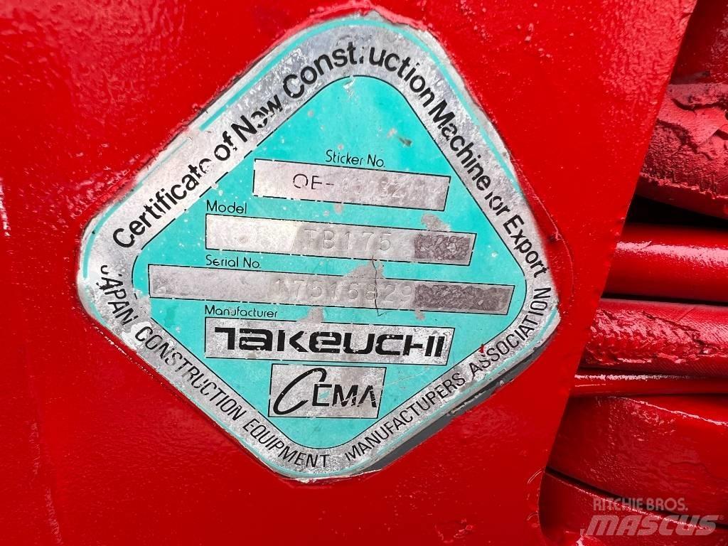 Takeuchi TB175 Midikaivukoneet 7t - 12t