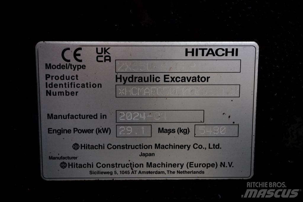 Hitachi ZX 55 U-6P Minikaivukoneet < 7t