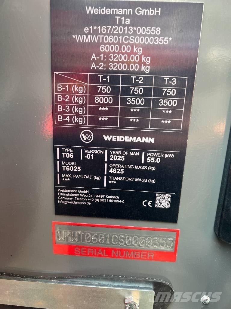 Weidemann T6025 Teleskooppikuormaajat