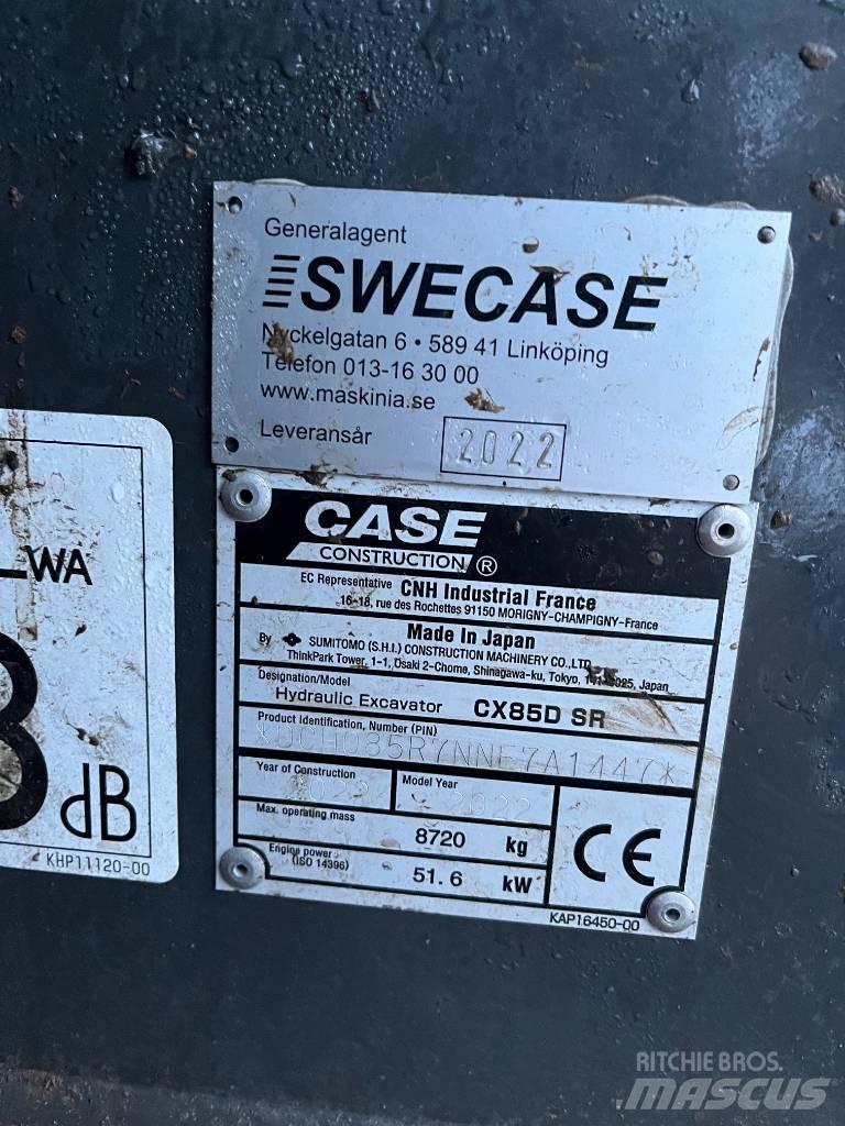 CASE CX 85 D SR Midikaivukoneet 7t - 12t