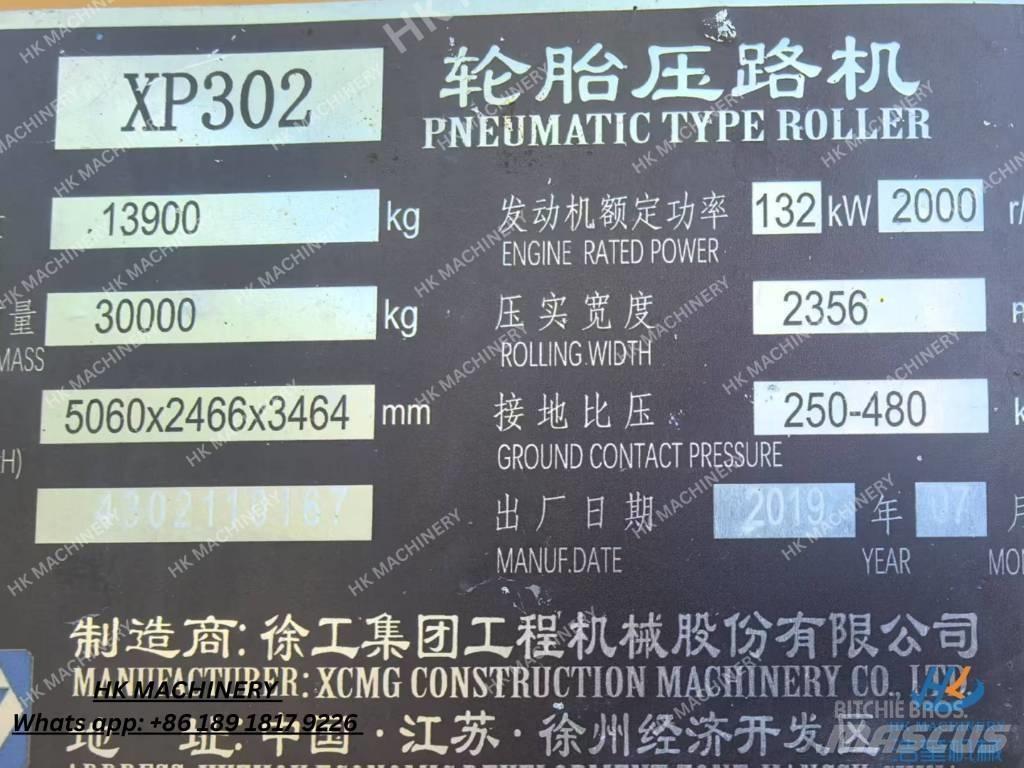 XCMG XP302 Kumipyöräjyrät