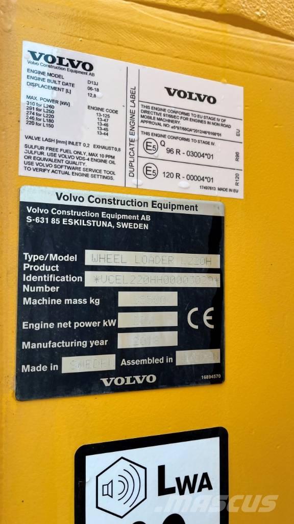 Volvo L220H Pyöräkuormaajat