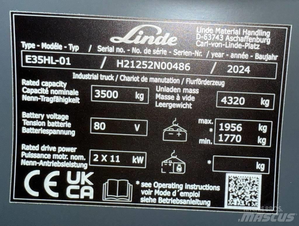 Linde E35HL/1252-01 Sähkötrukit