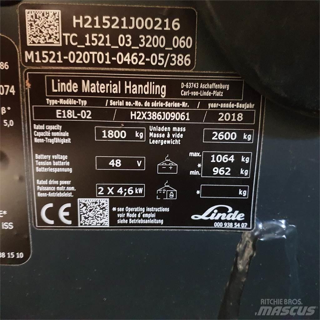 Linde E18L Sähkötrukit