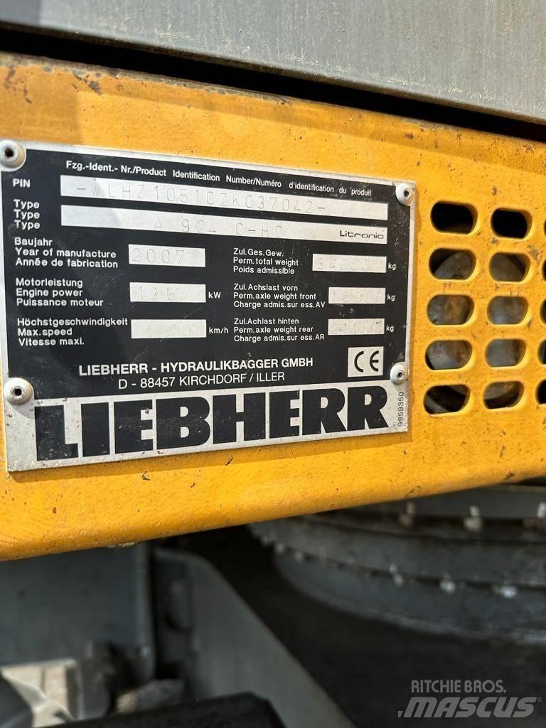 Liebherr A 924C-HD Pyöräkaivukoneet