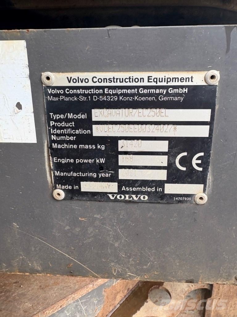 Volvo EC 250 EL Telakaivukoneet